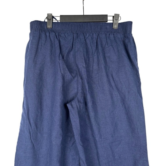Briggs Women’s Linen blend Pull on Pants Elastic Waistband Size Large Wide Leg - Picture 5 of 8